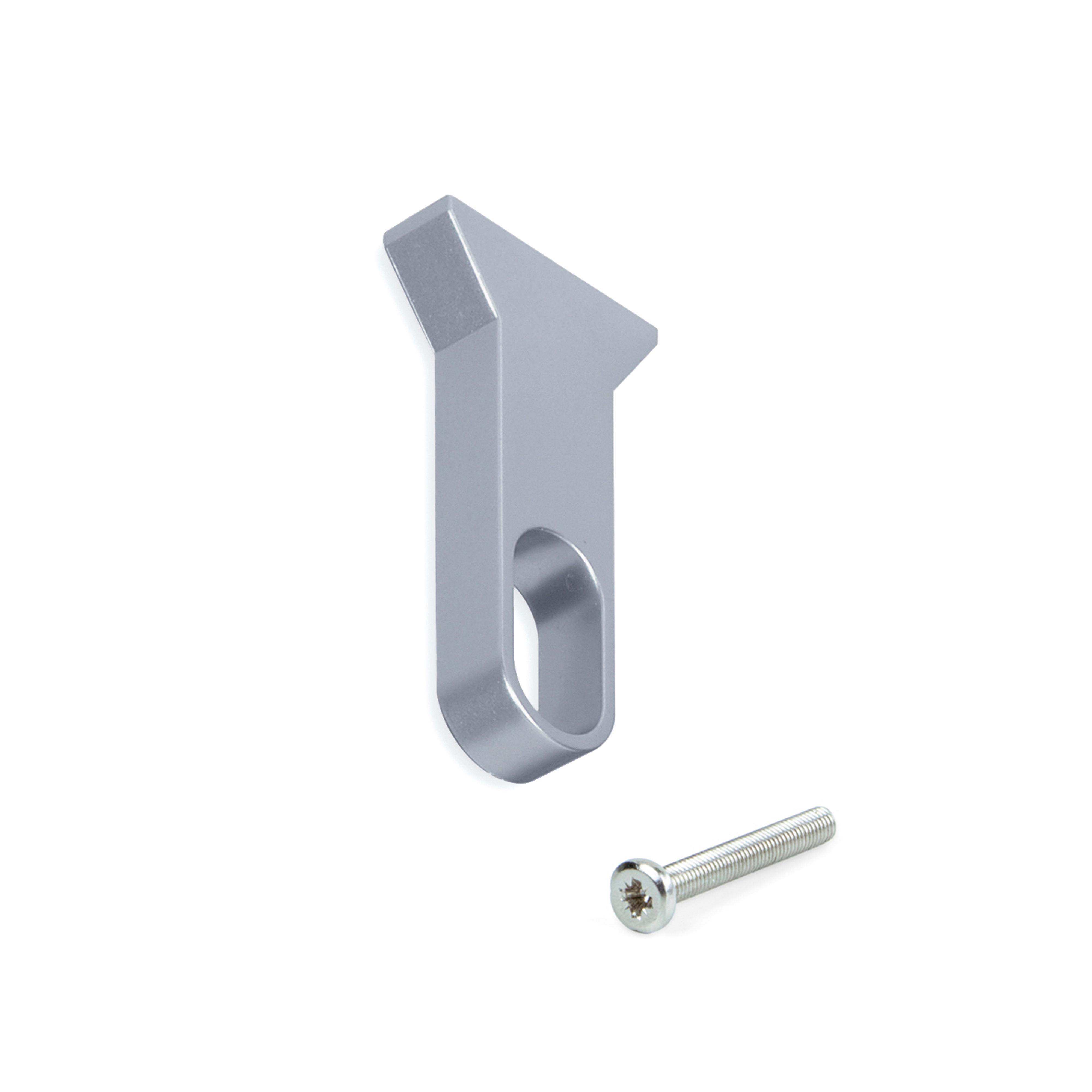 Emuca Kit de barra para armario Silk, 0,75 m, Anodizado mate, Aluminio y  Plástico, 1 ud.