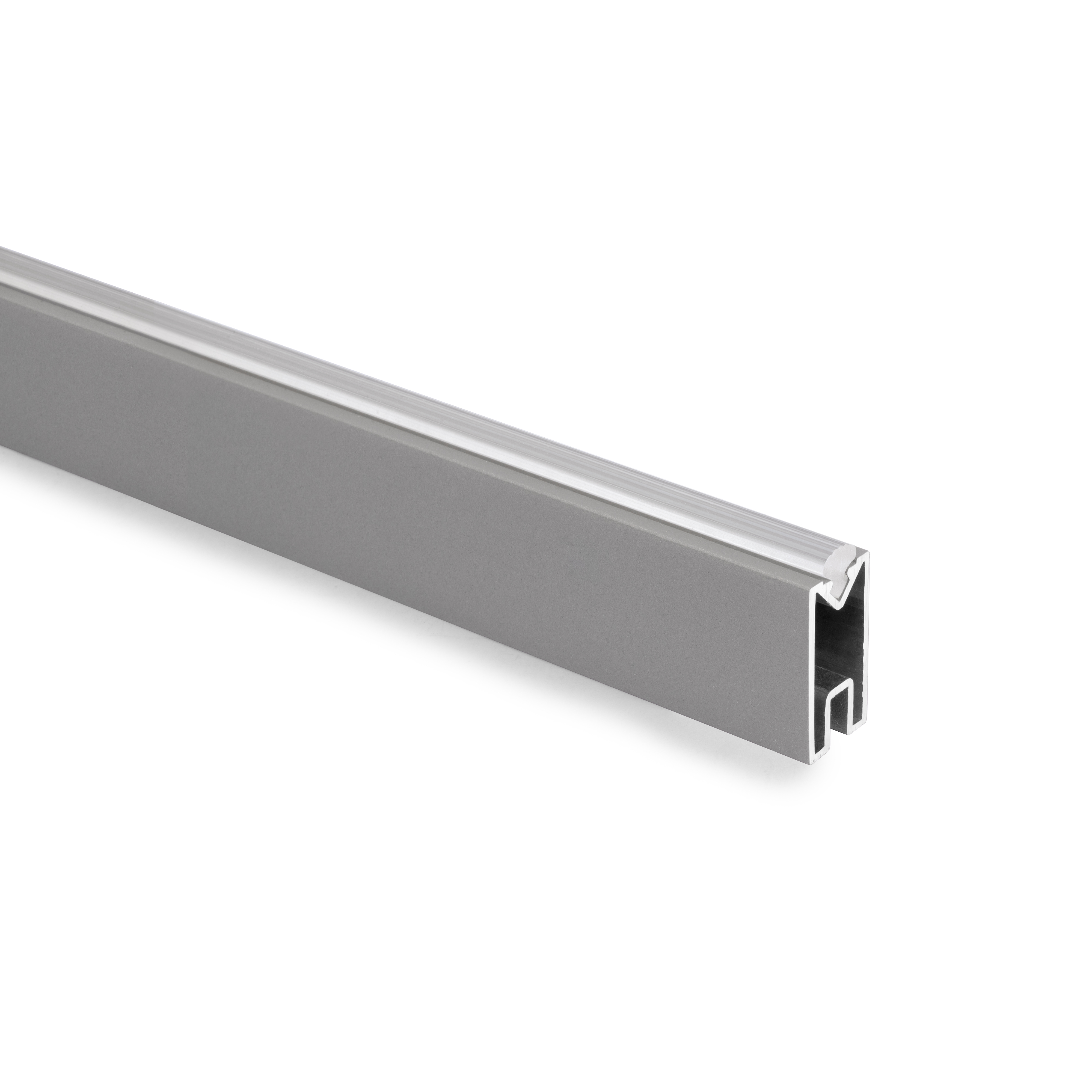 Barra para armario rectangular Luxe, longitud 2.35m, Aluminio