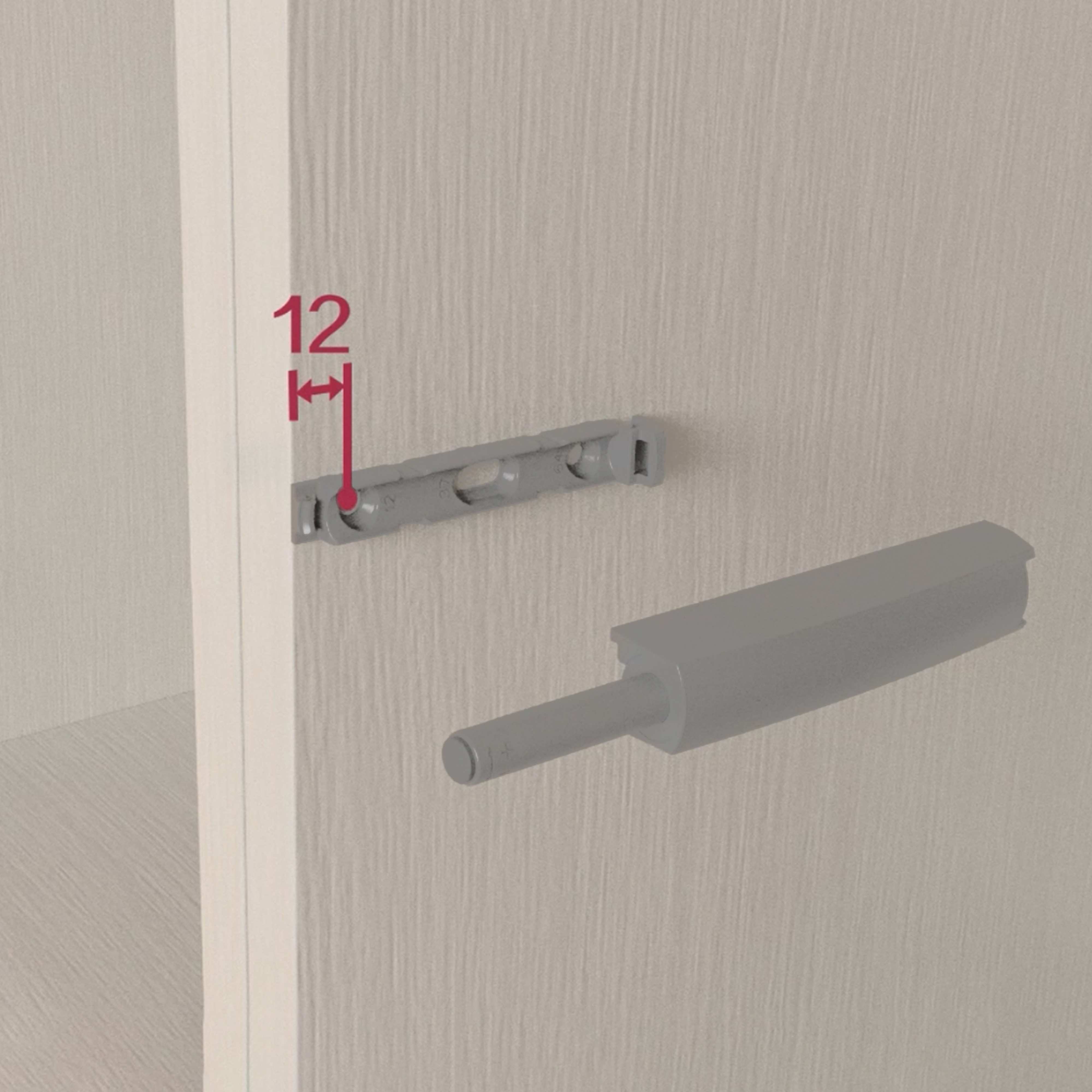2 amortiguadores de puerta de cierre suave con placa de montaje lineal.  Para muebles atornillados - compuertas para muebles, cierre suave,  compuertas